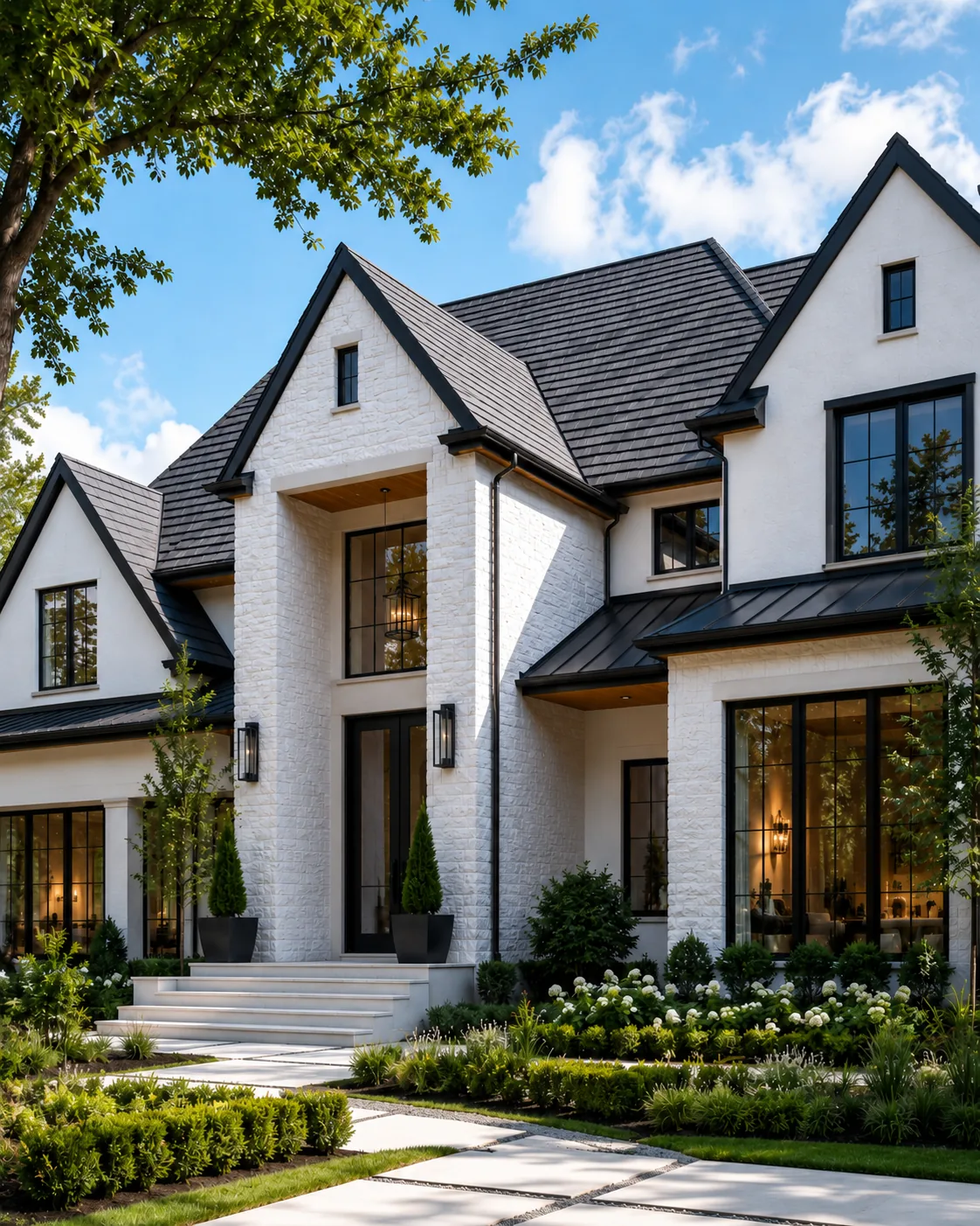 Luxury Houston home with a beautifully installed residential roof by Home Team Roofing