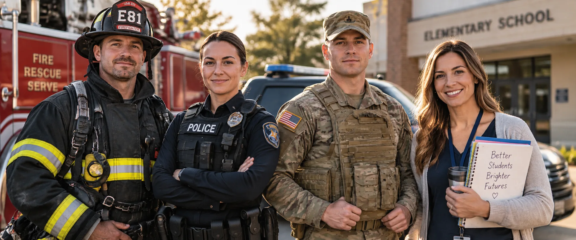Military veterans, first responders, and educators — Home Team Community Heroes