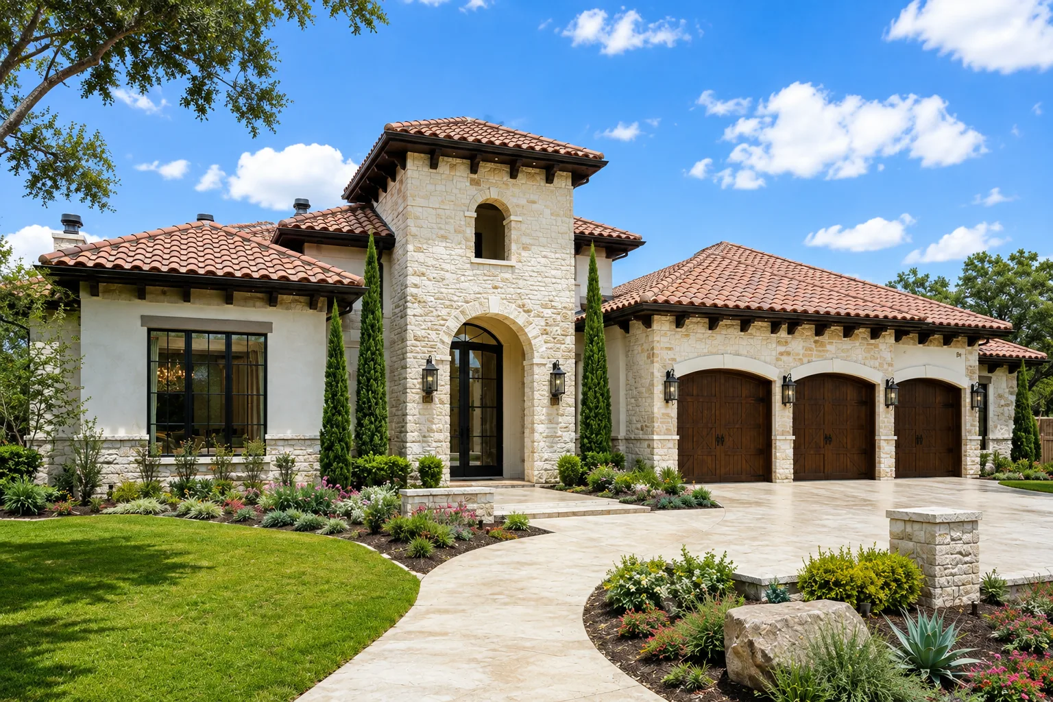 Storm-damage roof restoration preserving the architectural character of a Greater Houston area home