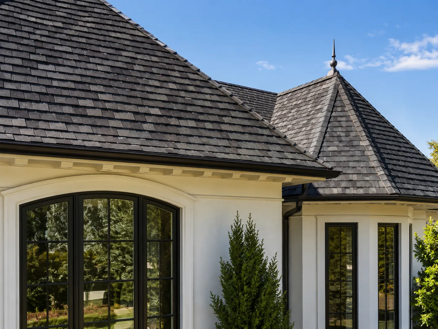 Designer luxury shingle roof upgrade on Greater Houston residential home